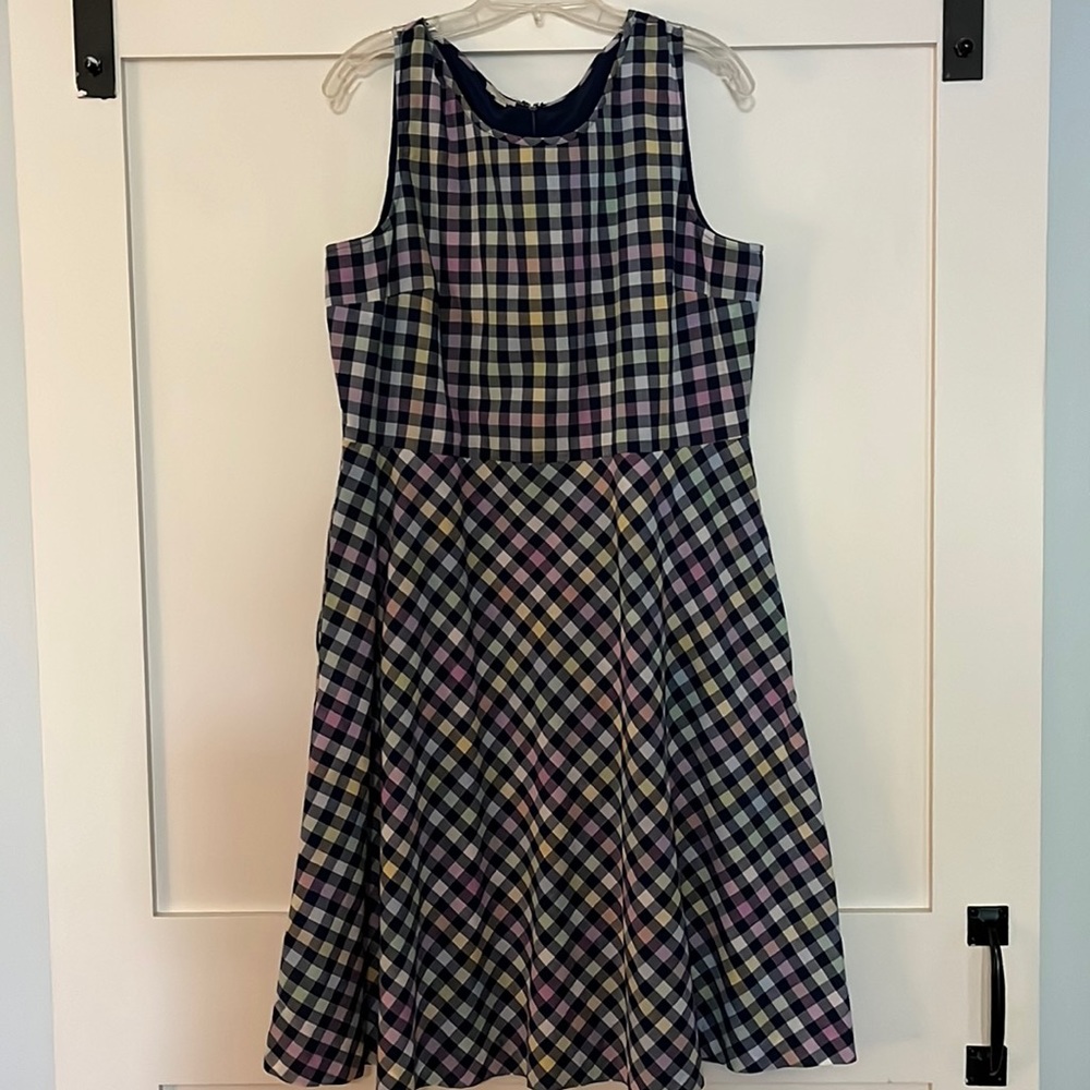 Pastel gingham Talbots dress size 16